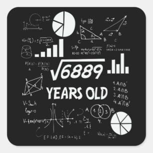 83歳の数学先生83歳の誕生日ギフト スクエアシール