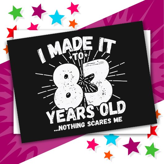 83歳の皮肉なミーム 面白い83歳の誕生日 ポストカード