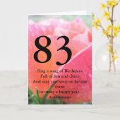 83歳の誕生日 カード (黄色い花)