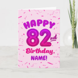 83歳の風船のナンバーカスタムネーム誕生日カード カード