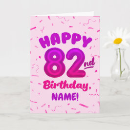 83歳の風船ナンバー 名前入り 誕生日カード カード