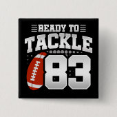 83歳タックルサッカーパーティー83位誕生日 缶バッジ (正面)