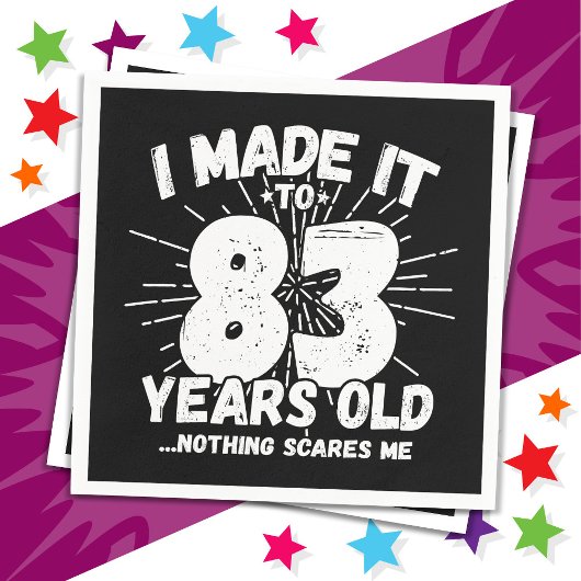 83歳皮肉ミームおもしろい83誕生日 スタンダードカクテルナプキン