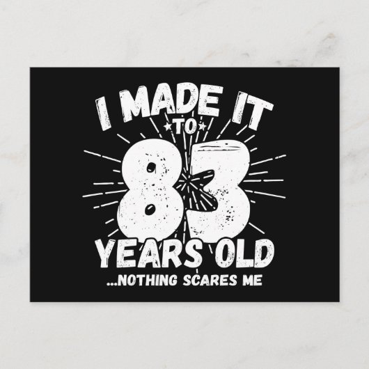 83歳皮肉ミームおもしろい83誕生日 ポストカード (正面)