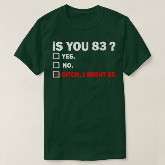 83歳83歳誕生日83日 Tシャツ (デザイン正面)
