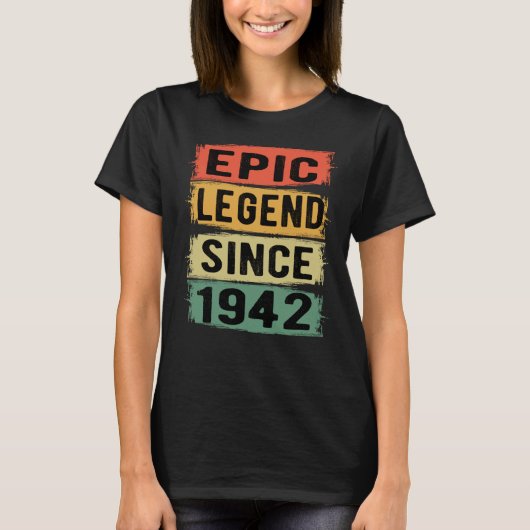 83歳Bday 1942 Epic Legend 83誕生日 Tシャツ (正面)