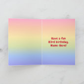 83番目の誕生日カラフル: Rainbow # 83,名前をカスタムする カード (内部)