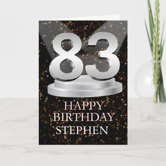 83番目の誕生日スポットライト名刺追加 カード (正面)
