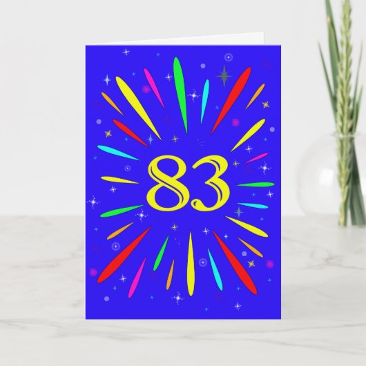 83番目の誕生日爆発カード カード (正面)