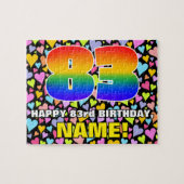83番目の誕生日—おもしろい、愛するハートシェイプ+「83」 ジグソーパズル (横)