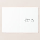 83番目の誕生日~アールデコスタイル「83」と名前をカスタムする 箔カード (内部)