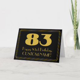 83番目の誕生日:インスパイアアールデコの外観「83」 & Name カード