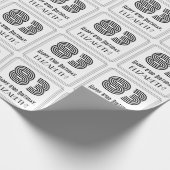 83番目の誕生日:インスパイアアールデコスタイル「83」 +名前 ラッピングペーパー (角)