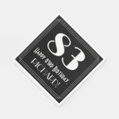 83番目の誕生日~インスパイアアールデコルック"83",名前 スタンダードランチョンナプキン (角)