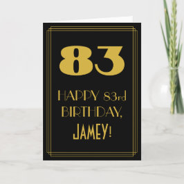 83番目の誕生日~インスパイアアールデコルック"83" & Name カード