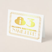 83番目の誕生日、名前+インスパイアアールデコ外観「83」 箔カード (正面)