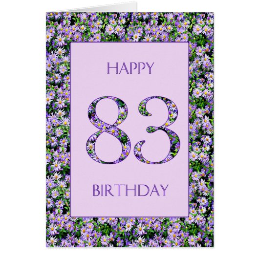 83番誕生日紫デイジー (正面)