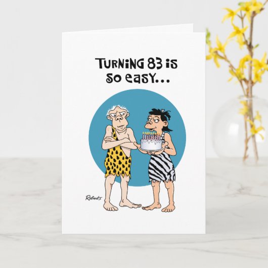 83誕生日応答 カード (黄色い花)