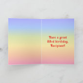 83誕生日—おもしろいケーキとキャンドル、名前をカスタムする付き カード (内部)