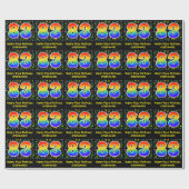 83誕生日:カラフルMusic Symbols, Rainbow 83 ラッピングペーパー (フラット)