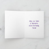 83誕生日:フローラ花数名前をカスタムする カード (内部)