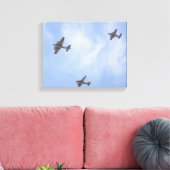 8355-ヴィンテージ第二次世界大戦飛行機 キャンバスプリント (インサイチュ (リビング))