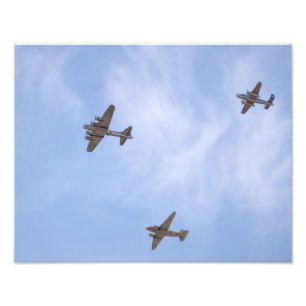 8355-ヴィンテージ第二次世界大戦飛行機 フォトプリント