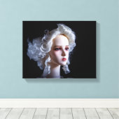 8370 – トリコーンハットを持つコロニアルレディ キャンバスプリント (インサイチュ (ウッドフロア))