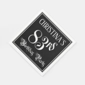 83rd Birthday Party – スクリプファンシート+名前をカスタムする スタンダードランチョンナプキン (角)