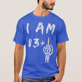 84おもしろい誕生日I Am 83 Plusスケルトン中央F Tシャツ