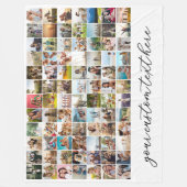 84モダンパーソナライズされた枚コラージュ フリースブランケット (正面)