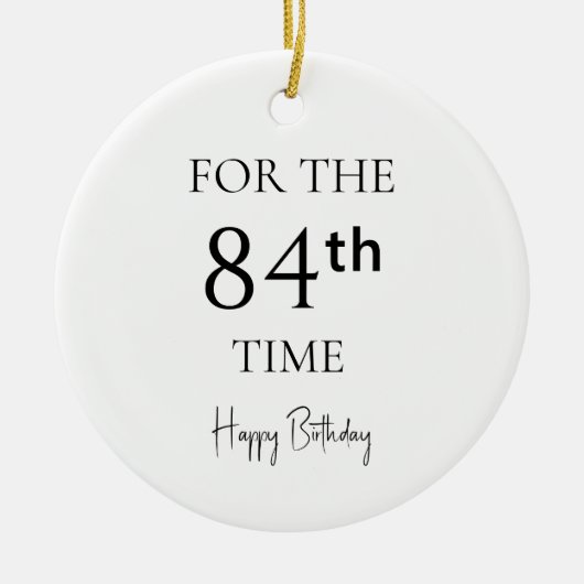 84回目のお誕生日おめでとう セラミックオーナメント (正面)