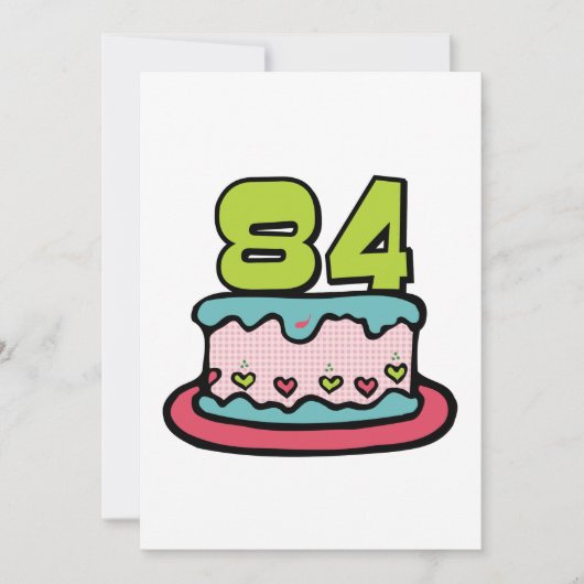 84歳お誕生日ケーキ カード (正面)