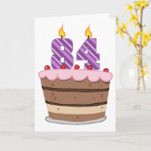 84歳のお誕生日ケーキ カード (黄色い花)