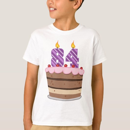 84歳のお誕生日ケーキ Tシャツ (正面)