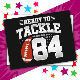 84歳のタックルフットボールパーティー 84歳の誕生日 ポストカード