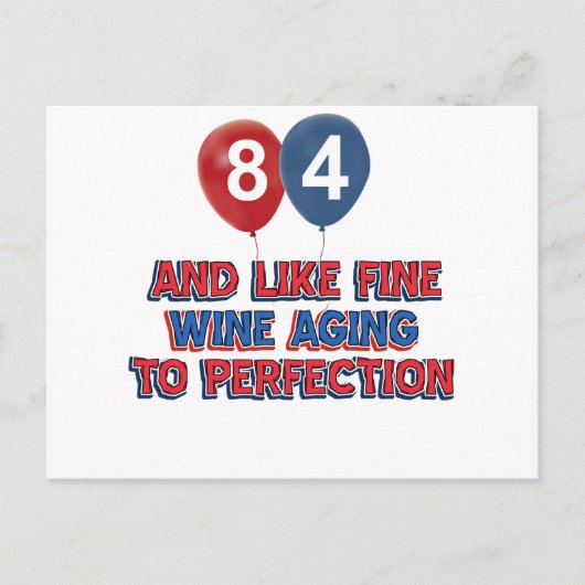 84歳のデザイン ポストカード (正面)