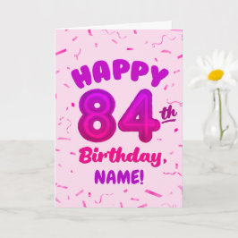 84歳の数字 名前入り 誕生日カード カード