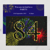 84歳の誕生日パーティー招致 招待状 (正面/裏面)