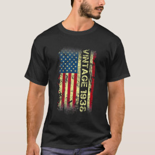 84歳ヴィンテージ1938アメリカ国旗84誕生 Tシャツ