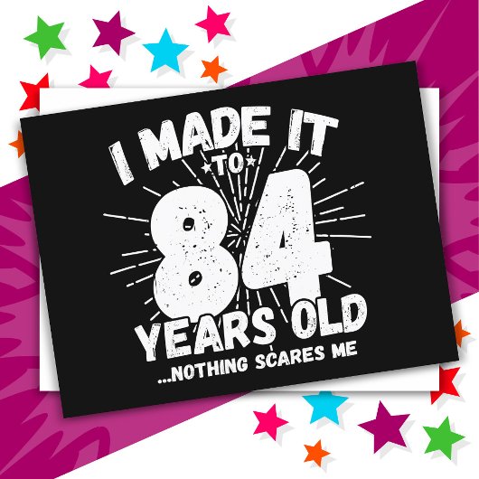 84歳皮肉なミーム面白い84歳の誕生日 ポストカード