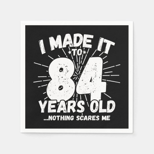 84歳皮肉ミームおもしろい84誕生日 スタンダードカクテルナプキン (正面)