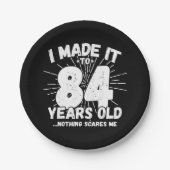 84歳皮肉ミームおもしろい84誕生日 ペーパープレート (正面)