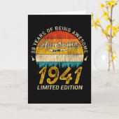 84歳1941レトロ84素晴らし番目の誕生日ギフト カード (黄色い花)