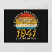 84歳1941レトロ84素晴らし番目の誕生日ギフト ポストカード (正面)