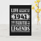 84歳1941年誕生伝説84誕生日 カード (黄色い花)