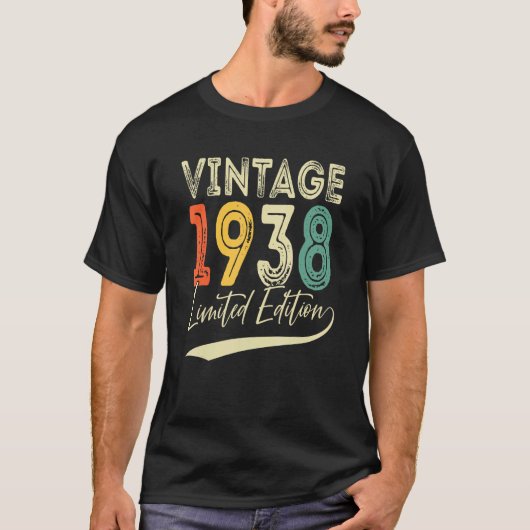 84歳84誕生日1938ヴィンテージ Tシャツ (正面)