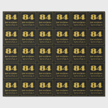 84番目の誕生日-インスパイアアールデコルック"84" & Name