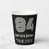 84番目の誕生日—インスパイアアールデコ検索「84」 +名前 紙コップ (裏面)