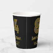 84番目の誕生日:インスパイアアールデコ「84」と名前 紙コップ (右)